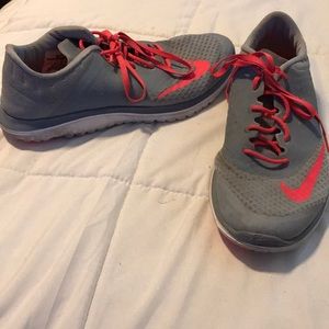 Grey and pink Nike’s!